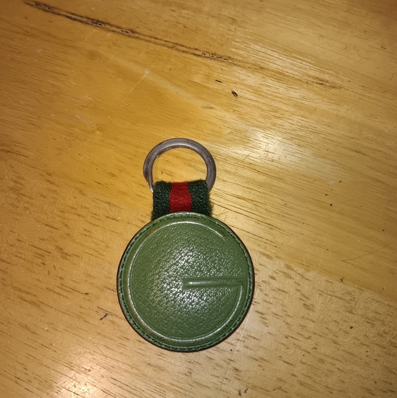 Gucci GG Leather Web Keychain - Picture 1 of 2